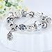 Presentski Fashion Charm Bracelet for Teen Girls and Women with Safe Chain Flower Themed White Charms 7.1 Inches