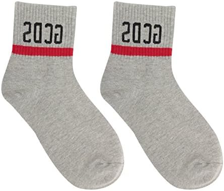 Womens Vetements Socks Style Black White Stripe Over Ankle Gray