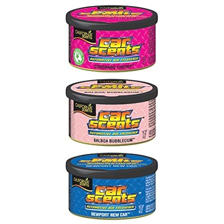 California Car Scents Does Not Apply Auto-Lufterfrischer 3 Pack Set – Coronado Cherry + Newport New Balboa Bubblegum, No, Set