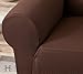 Home Fashion Designs 1-Piece Spandex Slipcover Dawson Collection. (Chair, Mocha)