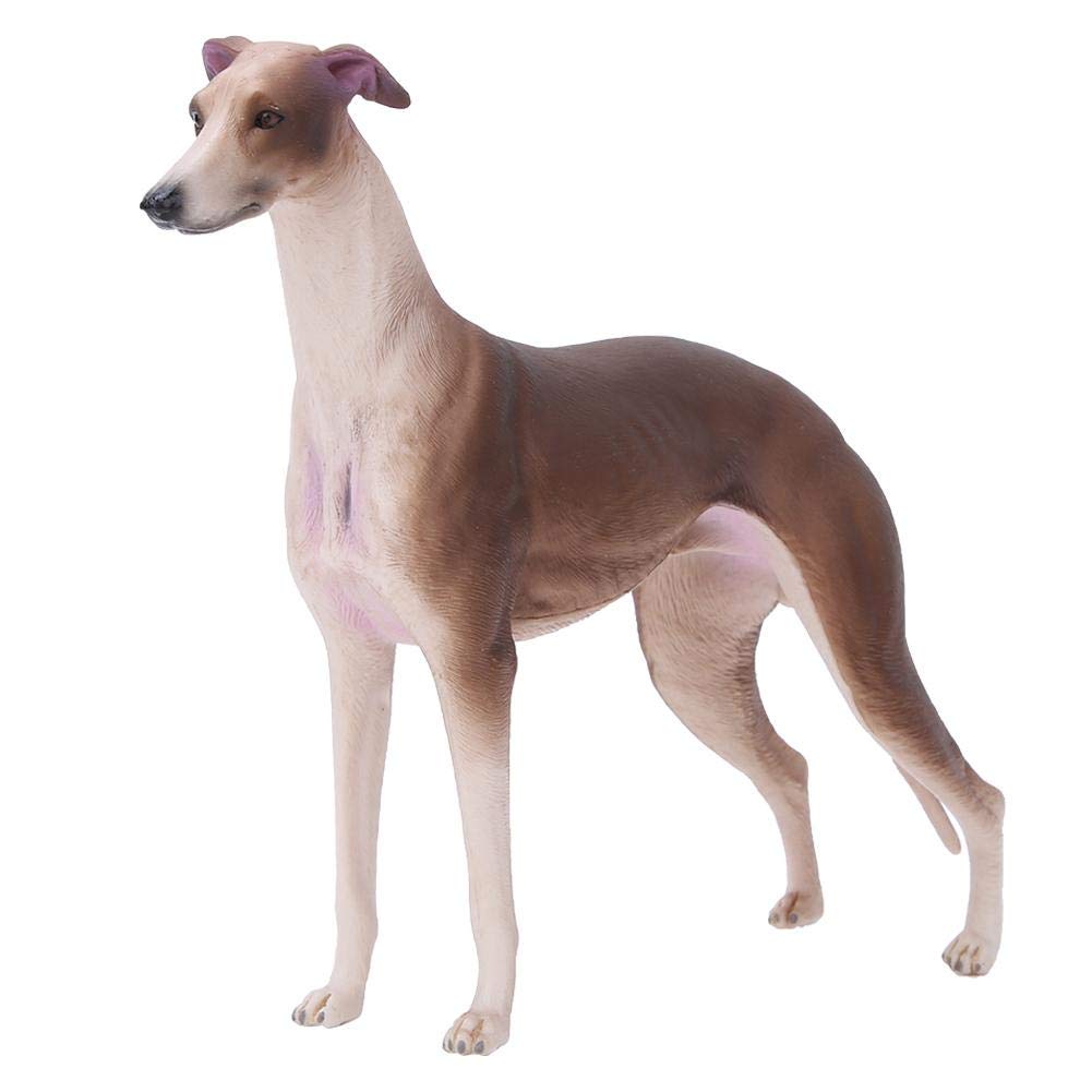 Animals Figures, High Simulation Animal Model Brown Greyhound Shape Wild Animal Doll Educational Cognition Toy Decoration Gift for Children