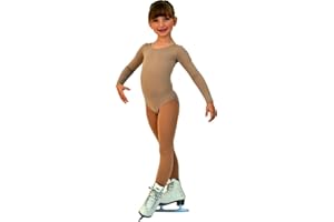 CHLOENOEL Chloe Noel Figure Skating Neutral Bodywear Long Sleeved Leotard BL02