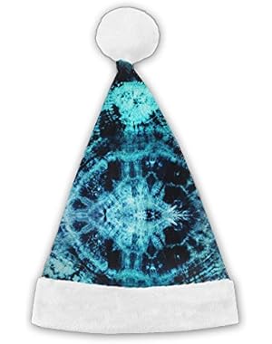 Christmas Hat Tie Dye Weed 3D Graphic Printed Santa Cap For Adults And Children