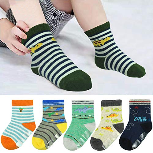 Toddler Socks SkiBeaut 12 Pairs Non Slip Skid Socks For Kids Baby Girls