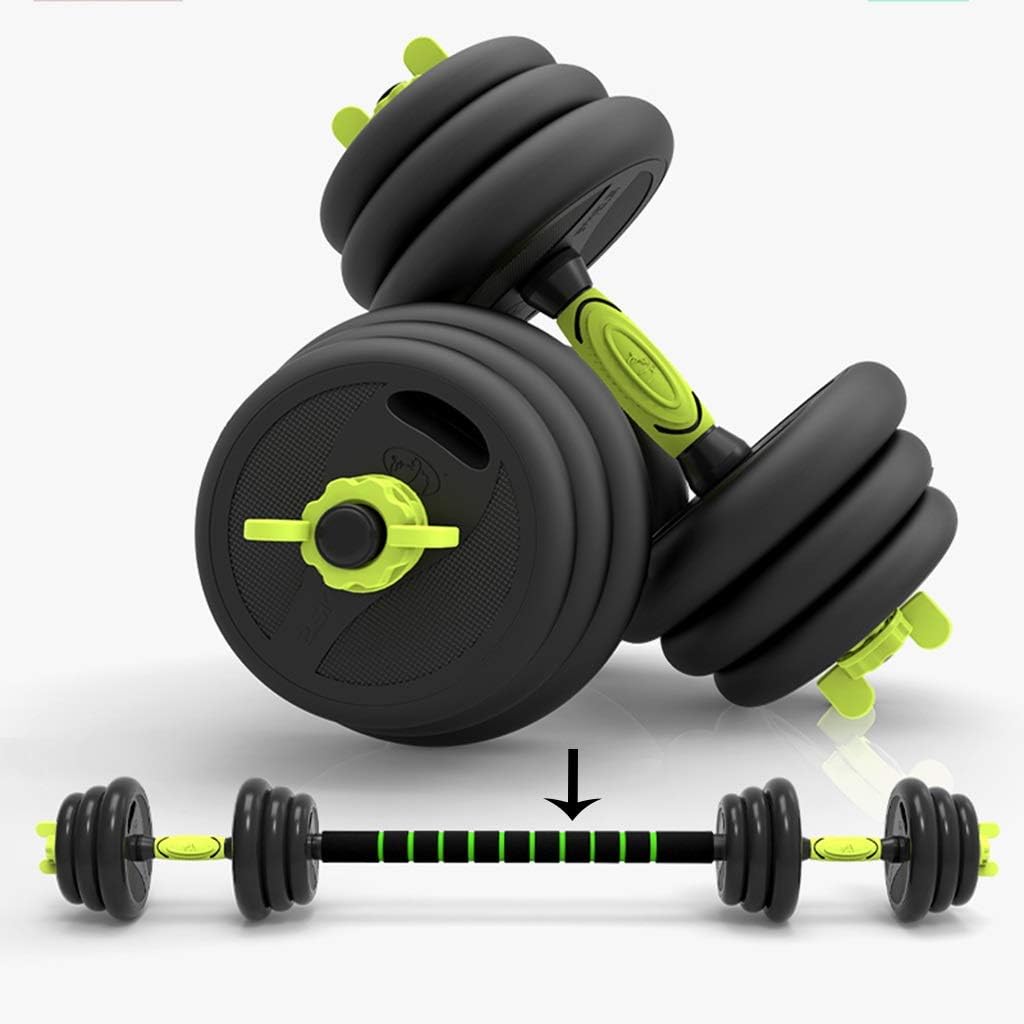 Summerone Dumbbell Weight Set Dumbbells Barbell Combination Detachable Rubber Coated Cast Iron Dumbbell Pairs Bodybuilding Training