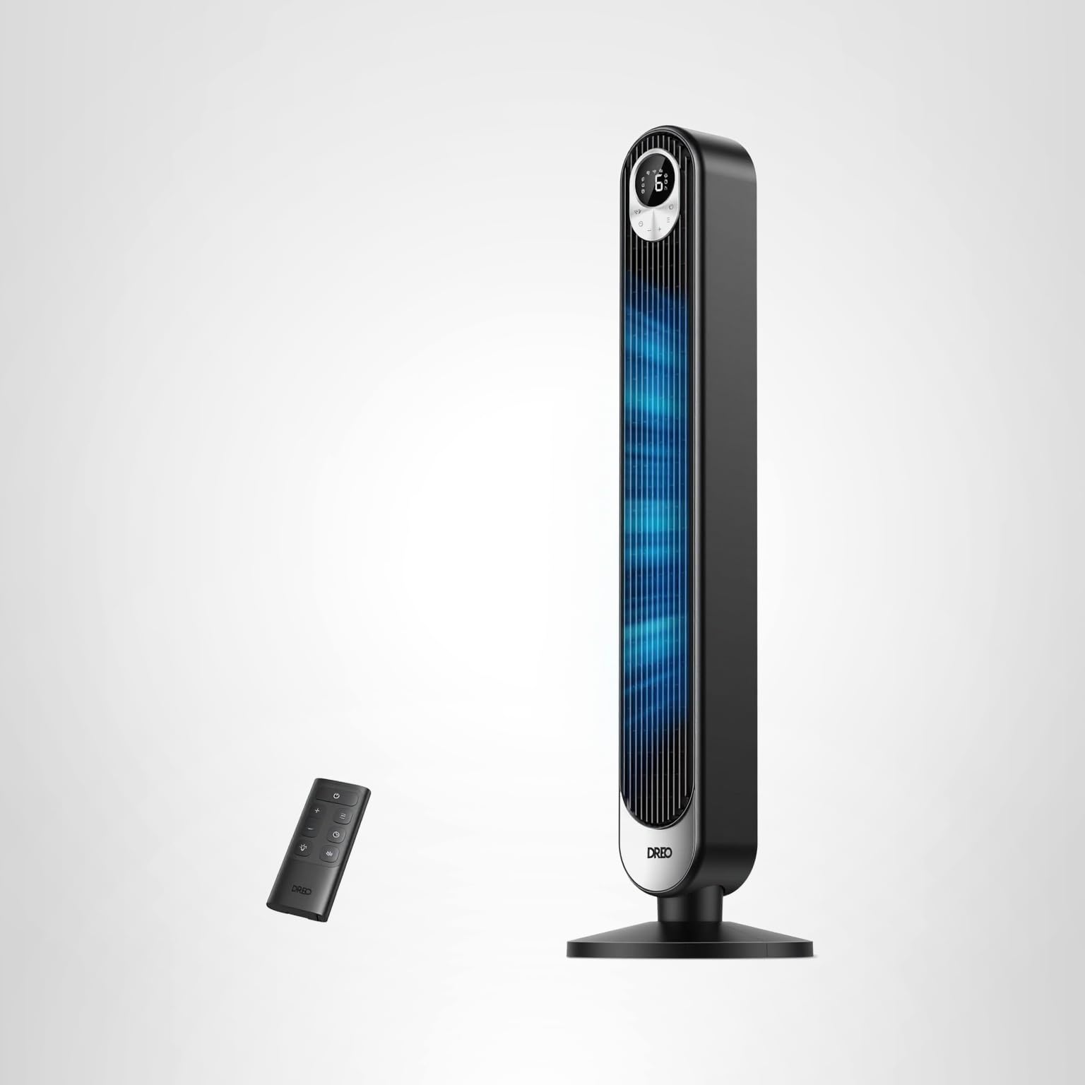 Dreo Tower Fan for Bedroom, 90° Oscillating Standing Fan, 30ft far, 28dB Quiet for Sleep, 6 Speeds, 4 Modes, 12H Timer, 42 Inch, Bladeless, Remote, for Home, Office, Room, Cruiser Pro T1