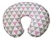 Maternity Breastfeeding Pillow Cover by Danha-Newborn Baby Feeding Cushion Case-Cute Donut Shape Wedge Pillow-Best Infant Support-for New Moms-Triangle Prints Slipcover-Breathable Soft Fabric
