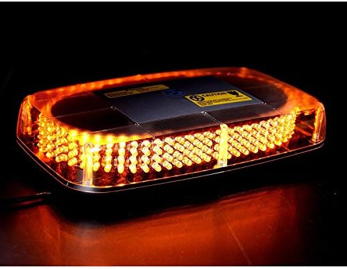 240 LED Emergency Hazard Warning Light Bar Roof Top Intensity Law Enforcement Flash Strobe LIght with Magnetic Base Yellow Amber
