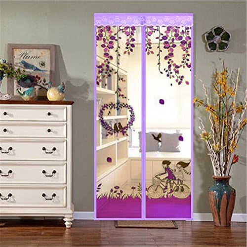 Anti - Mosquito Screen Door Summer Mosquito Door Lock Magnetic Screen Screens Door , purple , 100*210cm