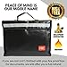   Fireproof Waterproof Document Case Bags - Fire Resistant Zippered File Folder Organizer Pouch bag - Double Layer Fiberglass Safe Box For Money, Passports, Jewelry, Files - 15” x 12” x 4” – Black