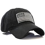 USA American Flag Baseball Cap Military Army Operator Adjustable Hat (Black)