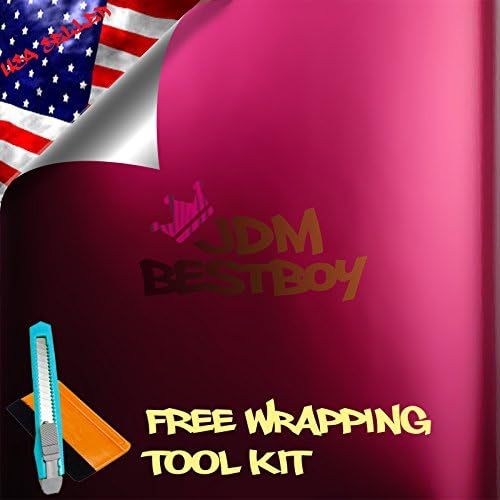 Free Tool Kit Satin Matte Chrome Pink Vinyl Wrap Sticker Decal Bubble Free Air Release 12"x60" (1FT x 5FT)