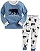 Vaenait Baby Boy's Sleepwear Pajama Top Bottom 2 Pieces Set Funny Bear Blue