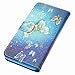 JanCalm for Galaxy S8 Plus Case, [Kickstand] [Card/Cash Slots] [Wrist Strap] Design Pattern Premium PU Leather Fold Flip Pouch Cover Blue Butterfly