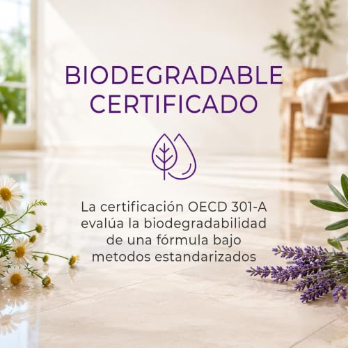 KUXTAL Limpiador Líquido para Pisos Paquete de 2, Ideal para Trapear Cualquier Superficies, Seguro para toda la familia y espacios con mascotas, Aroma Floral, Certificación Biodegradable OECD 301-A