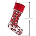 Valery Madelyn 21 inch Luxury Red Gold Christmas Stockings with Baroque Patterns and Faux Fur Cuff, Themed with Tree Skirt (Not Included)