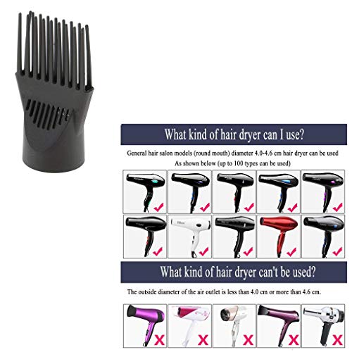 Hair Dryer Diffuser/Blow Cover Comb Attachment Nozzle fit for Hair Styling Tools Barber Hairstyling Accessories (2) - Thumbnail 4
