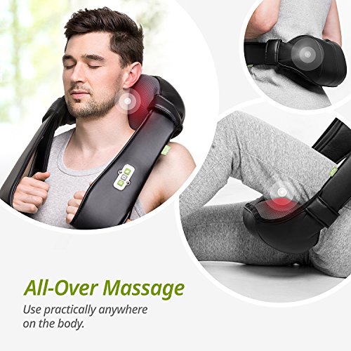 Mynt Shiatsu Massager for Neck, Back, Shoulders and Legs. with Warmth, FDA Approved, Deep Kneading Massage, and a Lightweight Flexible Design – for Home, Office, Car and More - Thumbnail 5