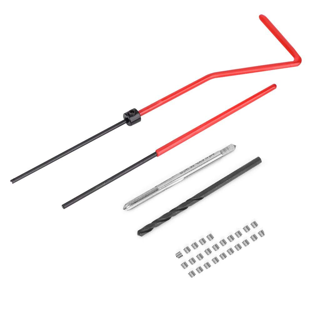 30Pcs Thread Repair Kit Stainless Steel Thread Repair Insert Kit M2.5x0.45mm Metric Thread Inserts Twist Drill Wrench Tap Set Hand Tools with Storage Box - Image 4