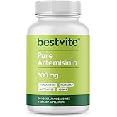BESTVITE Artemisinin 500mg per Capsule (60 Vegetarian Capsules) - No Stearates - No Flow Agents - No Fillers - Vegan - Gluten Free - Non GMO