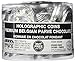 Only Kosher Candy Nut Free Silver Foil Wrap Hanukkah Chocolate Gelt Coin, Kosher Parve Chanukah Gelt Chocolate Coins, Premium Belgian Dark Chocolate Silver Coin Tub for Holiday Gifts - 1 Tub Pack