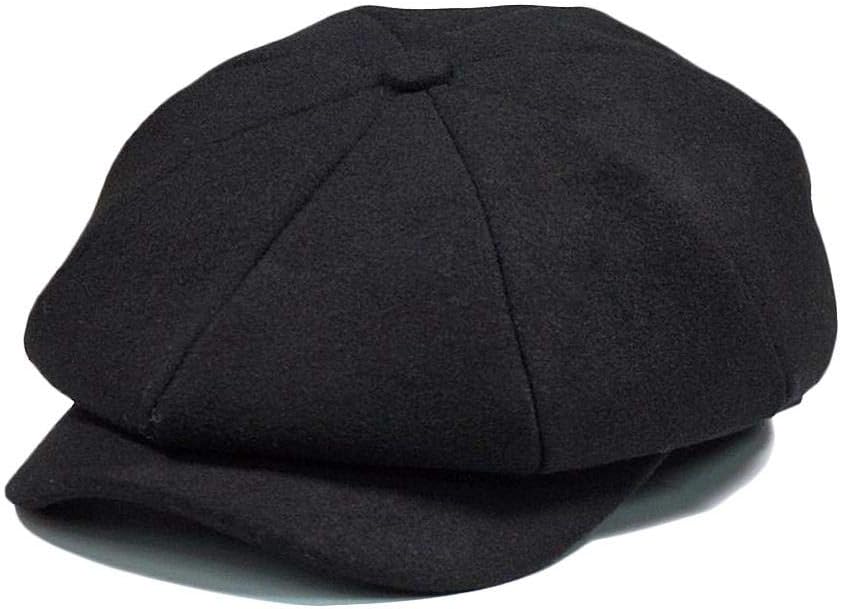 hemistin Octagonal Hat Newspaper Hat Beret Hat Lady Trend Cap Outdoor Boy Winter Hat