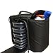 6 Pack Fitness Innovator 500 Meal Prep Management Tote 5 Meal Stealth (Black/Black)