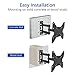 Loctek 26-55 inch TV Wall Mount Bracket upto 72 lbs Weight Capacity, MAX. 400x400mm VESA size, Full Motion Swivel Articulating Flat Screen