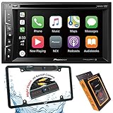 Pioneer AVH-1500NEX Double Din Apple Carplay In-Dash DVD/CD/Am/FM Car Stereo Receiver W/ 6.2" Touchscreen + License Plate Backup Camera Included + Phone Magnet Holder