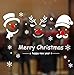 TOTOMO Christmas Snowman And Deer Window Decals Stickers Wall Décor Art