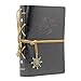WICOO Vintage Notebook Leather Cover Journal Diary Blank String Nautical Traveler book office school supplies (!!! Black)