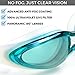 Olympia Nation Pro Swim Goggles - Aqua with Mirrored Lenses
