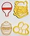 WINNIE THE POOH ADVENTURE THEME BALLOON HUNNY HONEY POT SET OF 4 COOKIE CUTTERS MADE IN USA PR1064