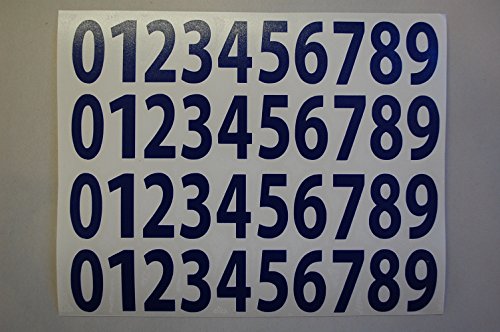 0-9 Numbers Vinyl Sticker Decals Set Of 40 Pick Color & Size 1/2" To 12" (V446) (3", Black)