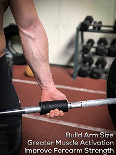 PZ SPORTS Fat Grips Bar Grips- Thick Bar Grips 2" Fat Bar Training Thick Bar Adapter for Dumbbell Barbell for Arm Muscle Growth - Weight Lifting Powerlifting - Thumbnail 4
