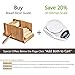 WELLAND Bamboo Bread Slicer Guide, Foldable Wooden Toast Cutting Guide with 3 Slicing Sizes for Homemade Breads, Loaf Cakes