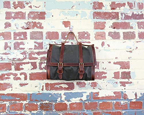 Professional Bartender Bag with Bar Tools Roll Up Bartender Set Leather and Canvas Bar Mixing Kit with Cocktail Equipment Portable Traveling Bartender Starter Kit Rolling Tool Bag - Thumbnail 4