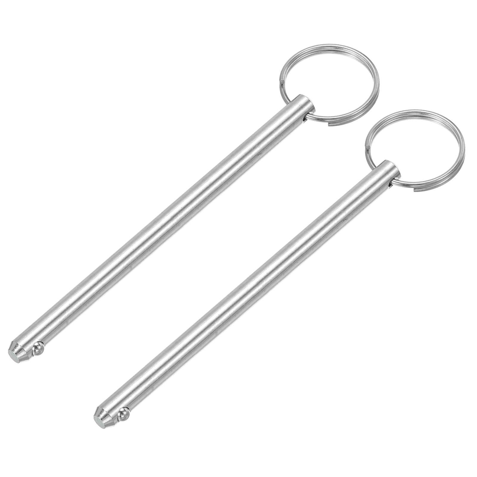 PATIKIL 316 Stainless Steel Quick Release Pin 2 Pack Bimini Top Pin Usable Length 4.25", Total Length 4.72", Dia 0.25" Boat Marine Hardware for Deck Boat Bimini Top