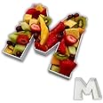 10" Hard Plastic Reusable Charcuterie Letters Fillable, Alphabet Numbers Charcuterie Food serving Trays For Birthday, Party Decoration (White - M)