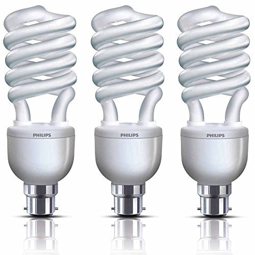 Philips Pack Of 3 Tornado(Spiral) 27W B22 Cfl White Bulb