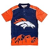 FOCO Denver Broncos Polyester Short Sleeve Thematic Polo Shirt Extra Large