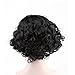 ATOZWIG Black Women Wig Fashion style Black Curly Synthetic Wig Pure color Short Curly Wigs Shoulder Length Short Hair Wig