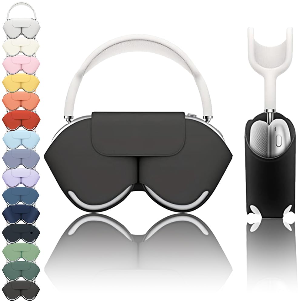 wigmoa SY-K Smart Case for Airpods Max, Sleep Mode Compatible, Anti-Scratch and Dust, Portable Travel Case, Black