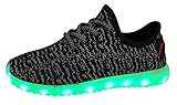 EcoCity Kids 7 Colors Light Up LED Shoes Slip-On Sneakers (Toddler/Little Kid/Big Kid)