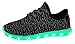 EcoCity Casual Comfortable Toddler Kids Shoes Fashion Colorful Led Light Up Sneaker for Boys Girls Breathable Slip-on Loafers (KS001B1-27)