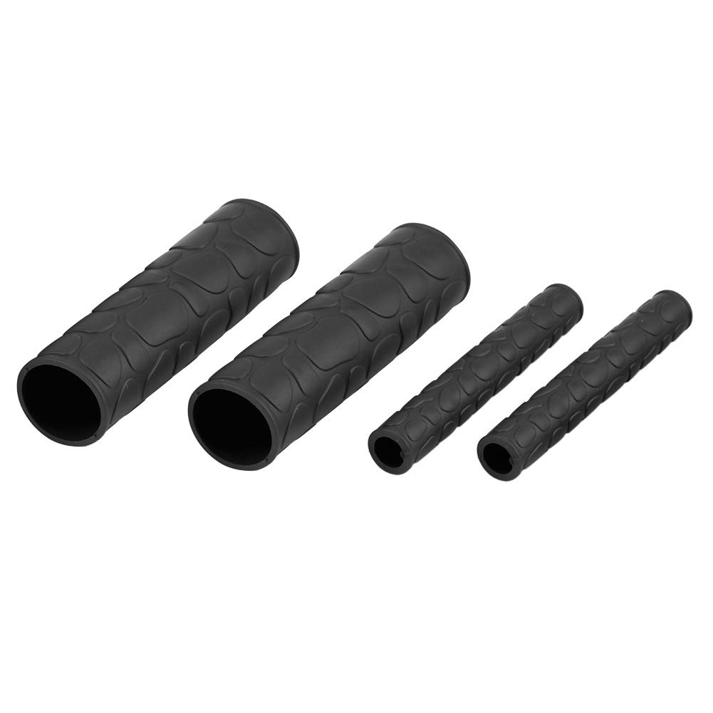 Photo 1 of 1 Pair of Handlebar Grip Handle Grip Cover Brake Lever Cover Universal Motorcycle Anti Slip Soft Rubber Handlebar Grip Cover Brake Lever Cover(Black)
