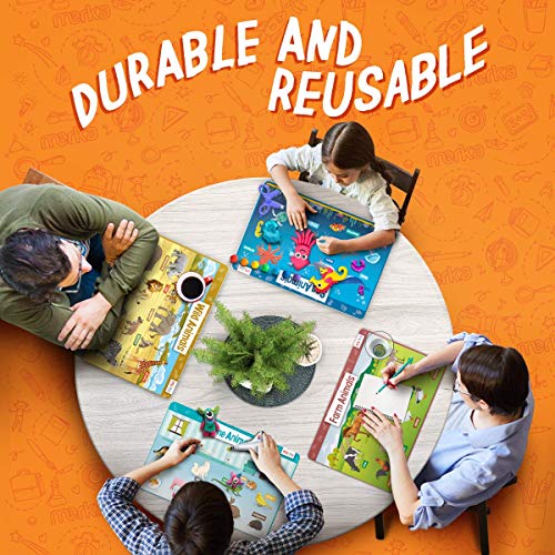 Merka Reusable Educational Placemats For Kids NonSlip Silicone