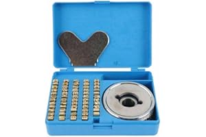 ZYNCUE Embossing Printing Wheel for FR-900 Continuous Sealing Machine, Alphanumeric Kit with 104 Copper Grains and Iron Wheel