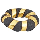 Fashionatelier Women's Vada Kondai With Gold Tape Black