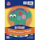 Prang (Formerly Art Street) Construction Paper, 10 Assorted Colors, Standard Weight, 9" x 12", 250 Sheets